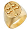 BOBIJOO JEWELRY - Bague Chevalière Homme Croix de Lorraine Patriarcale Acier Inoxydable Plaqué Or - 21,6 (12 US)