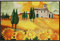 Salonloewe Rosina Wachtmeister Nuovo Girasole Fußmatte waschbar 050 x 075 cm Fußabtreter Schmutzfangmatte Toskana Katzen Landschaft Sonnenblume