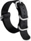 BINLUN Uhrenarmband Nylon Dickes G10 Premium Ballistic Ersatz Armband Mehrfarbige Bänder für Herren Damen mit Heavy Duty 5 Ringe(22mm, Schwarzes Band Silber Schnalle)