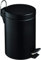 HOMION 5L Litre Round Pedal Bin Stainless Steel Toilet Bath Bathroom Kitchen Bin with Inner Bucket 5 Liter (Black)