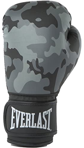 Everlast Unisex – Erwachsene Boxhandschuhe Spark Glove Trainingshandschuh, Grau Camouflage, 12oz