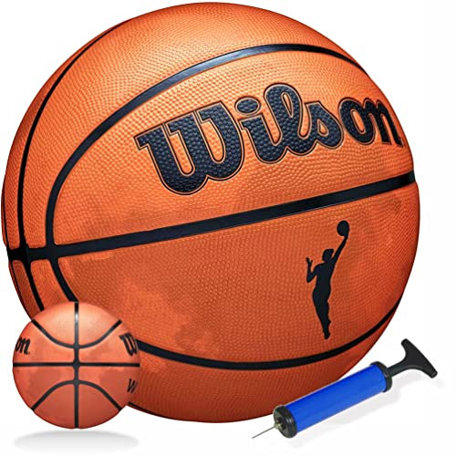 Wilson-Basketball Outdoor WNBA Logo Heir Series Smoke Größe 6 + Ballpumpe