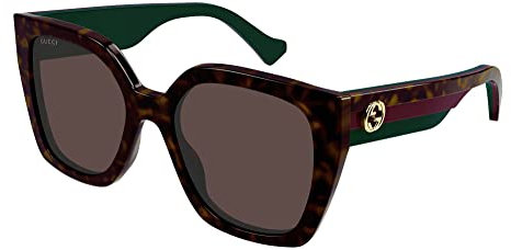 GUCCI Womens GG1300S Sunglasses, Havana-Havana-Brown, 55