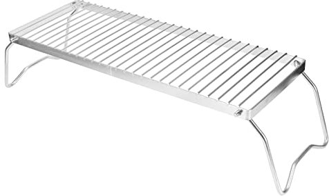 Griglia per Griglia Pieghevole per falò, Griglia per falò Griglia per Barbecue Portatile in Acciaio Inossidabile Griglia Griglia Accessorio da Campeggio per Picnic All'aperto