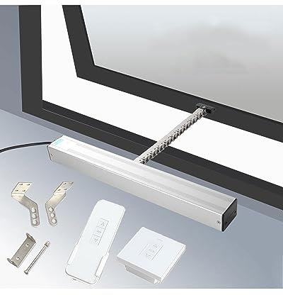 24V Electric Window Opener Actuator, Stroke 300mm -800mm, Automatic Chain Window Openers for Casement Windows Skylights Roof Vent (Color : 24V Motor+Remote+Switch, Size : 300mm)