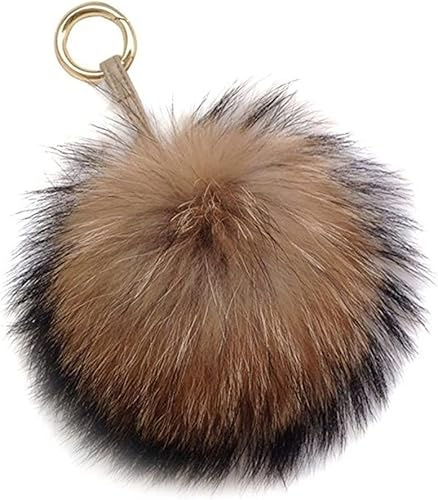 Damen Pom Ball Fell Pelz Bommel Schlüsselanhänger Taschenanhänger Handtasche Schlüssel Auto