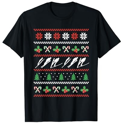 Ugly Christmas Ski Jumping Outfit Ski Jumper T-Shirt