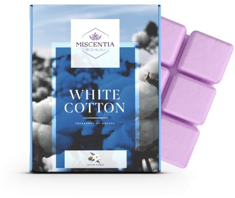miscentia Duftwachswürfel - Duftwachs für Duftlampe, Teelicht, elektrisch, Geschenkidee, Wax melts, aus Sojawachs, plastikfrei und vegan… (White Cotton)