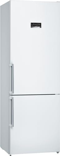 Bosch Serie 4 - Frigorífico combinado, NoFrost, alto 203 x ancho 70 cm, 438 L, Tecnología VitaFresh, Blanco - KGN49XWDP