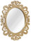 AOAOPQ Kleine Gold Wandspiegel für Flur Dekor Holz geschnitzt Oval Vintage Spiegel hängenden Spiegel für Schlafzimmer Wohnzimmer Wohnung Eingang Home Decor