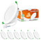 ALUSSO Faretti LED da Incasso per Cartongesso, Ultrasottili 5W IP44 4500K Bianco Natura Faretti LED Soffitto, AC220-240V, Diametro Foro Ø75-85mm, Rotondo Bianco, Set di 6