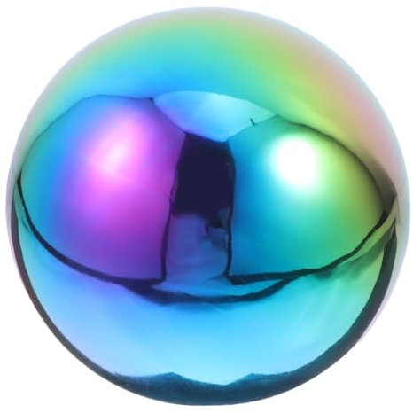 POPETPOP Edelstahl Kugel, Bunte Hochglanzpoliert Hohlkugel, Spiegelkugeln, Reflektierende Gartenkugel für Garten Ornament Dekorationen