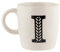 FabFinds Hugga Mug with Initials Classic Ceramic Mug Large Gift Coffee Cups 330ml (I)