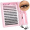 Veleasha Wimpern Extensions Set 144PCS 9-16MIX with Wimpernkleber dauerhaft Wimpern Pinzette und Wimpern Remover, Lash Extension Set für natürlichen Look DIY zu Hause (LD04 KIT)