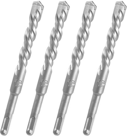 IKOPFLN 4 Brocas SDS de 6mm x 160mm, Broca para Piedra, Ladrillo, Ideal para Perforación de Hormigón