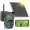 NUASI Fototrappola con SIM e Pannello Solare, Fototrappola 4G con Doppia Lente, 12X ZOOM, Telecamera con SIM 4g da Esterno, Visione Notturna, Rilevamento PIR, PTZ 360, Impermeabile IP66