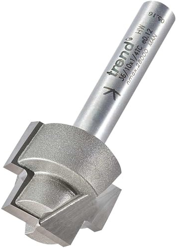 Trend Professional 13mm Rebater Strip Recesser Router Cutter, 1/4 Inch Shank, 13mm Cut Diameter, 19mm Cut Length, 10mm Lower Rebate, 36/10X1/4TC