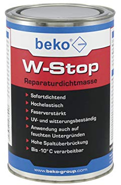 Beko W-Stop Mastic d'étanchéité pour réparations 1000 ml gris