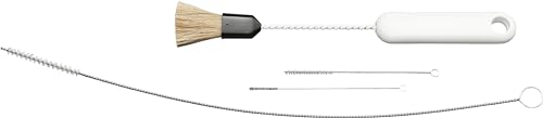 haug bürsten - Espressomaschinen-Reinigungsset - Inhalt: 2 Düsenbürsten, 1 Rohr-/Schlauchbürste und 1 Kaffeesatz-/Staubpinsel - Made in Germany