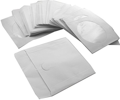 1000 Papierhüllen Papier Hüllen mit Fenster für CD DVD