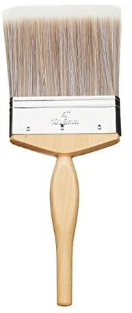 Fit For The Job 4 inch Diamond DIY Paint Brush For A Smooth Finish Painting with Emulsion, Gloss and Satin Paints on Walls, Ceilings, Furniture, Wood & Metal, 4 100mm