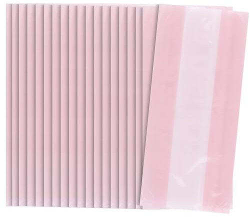 Pastel Pink Large Cellophane Bags (7cm x 12cm) 30 Count - Vibrant and Durable Packaging for Gifts and Treats