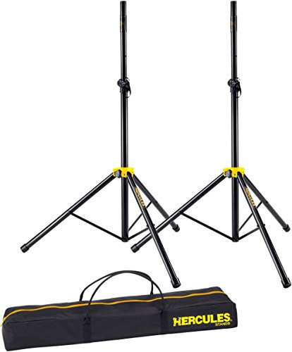 Hercules 200B Speaker Stand Set, Metal, Yellow, 2050mm Max Height, 99.2lb Load Capacity, Fixed Fit, 200B Part Number