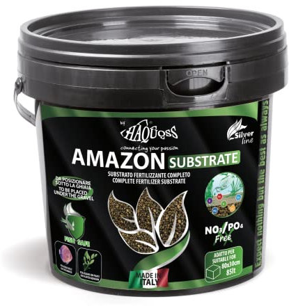 Haquoss Amazon Substrate Sabbia Acquario, 5 lt/5 kg