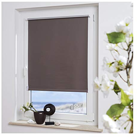 ourdeco Mini-Rollo Thermobeschichtung, 075 x 150 Stone, verdunkelnd
