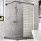 Sikaiqi Dehnbare 304 Edelstahl L-förmige Badezimmer Badewanne Dusche Vorhang Stange Rack (Schwarz, 90-130 cm x 90-130 cm)