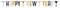 Amscan 9902275 - Partykette Golden Wishes Papier 180 x 15 cm, Girlande, Banner
