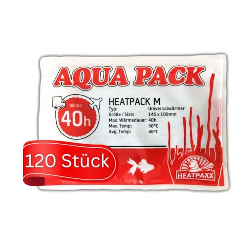HeatPaxx Universalwärmer | HeatPack M 40h | AquaPack | Transportwärmer | Tier- & Pflanzenversand | 10 cm x 13 cm | 40 Stunden Wärmedauer (120)
