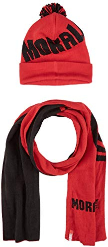 Marvel Unisex Comics Spider-Man Miles Morales Bobble Beanie & Scarf Gift Mütze, Schal & Handschuh-Set, Rot (Red Red), Einheitsgröße