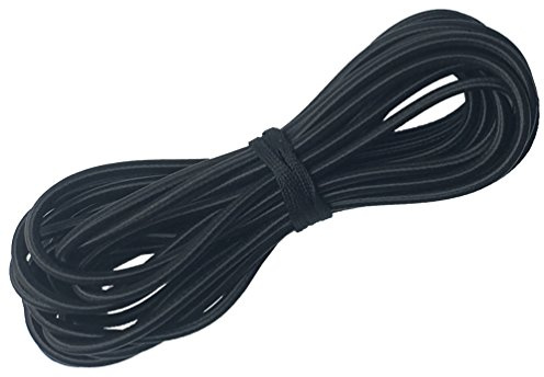 1/8 x 25' Bungee Shock Cord - Elastic Nylon Cords Kayak Stretch String Rope & Tie Down Trailer Strap, Marine Grade