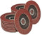 16 Stück Schruppscheiben/Standard Fächerscheiben/Schleifmopteller/Fächerschleifscheibe – Ø 125 mm x 22,23 mm – jeweils 2 x Korn 40/60/80/120 – braun, Hersteller HKB, Artikel-Nr. 670003