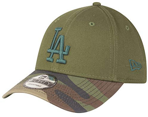 New Era 9Forty Gorra con correa trasera, camuflaje Oliv de Los Angeles Dodgers, verde oliva, Talla única