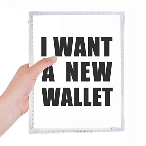 I want a New Wallet Notebook Loose-leaf Spiral Refillable Journal