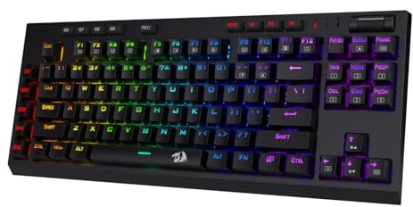 Redragon K588 Mechanische Tastatur, RGB, verkabelt, braune Schalter, schwarz