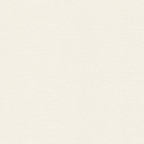 Weiße Vliestapete | Schlichte Uni Tapete in Textiloptik für Küche und Diele | Abwaschbare einfarbige Flur Wandtapete mit Vinyl