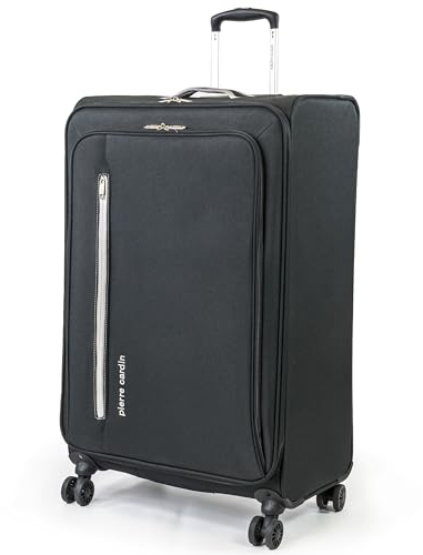 Pierre Cardin Cion CL610M Soft-Seiten-Gepäck mit belastungsgeprüften langlebigen Rädern | Teleskop-Zuggriff-Koffer mit Packgurten