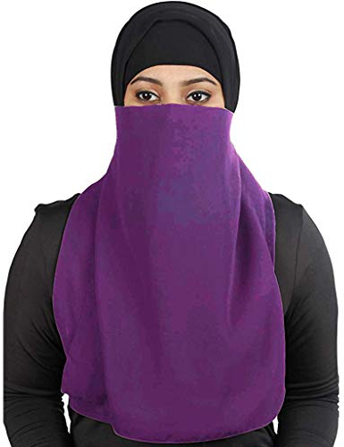 Lazzboy Frauen Indien Hut Muslim Rüschen Krebs Chemo Beanie Wrap Cap Schal Hijab Kleider Lang Muslimische Instant Convenient Kopf Tragen Turban Stirnband(Dunkelviolett)
