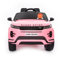 Elektroauto für Kinder Range Rover Evoque| kinderauto elektrisch mit 12-Volt-Batterie, MP4-Touchscreen-Monitor, Kindersitz aus Leder, offizielles Lizenzprodukt (Rosa)