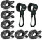 Babies1st Spar Set: Kinderwagen Klammer 6-er Set, Schwarz Matt und rutschfeste Kinderwagen Karabiner mit Premium Klettverschluss (2-er Set)