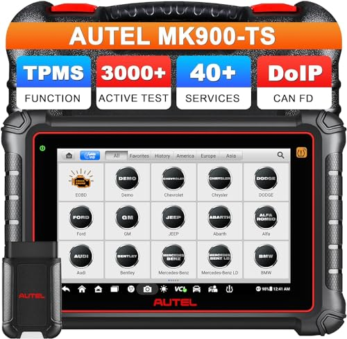 Autel MaxiCOM MK900TS TPMS Diagnosegerät Auto, 2025 MK900-TS Up von MS906TS MX900TS MK808S-TS MK900, Top TPMS Programm/Neulernen, CAN FD&DoIP, Bidirektionaler Scanner 3K+ Aktivtest, 40+ Service, OS11