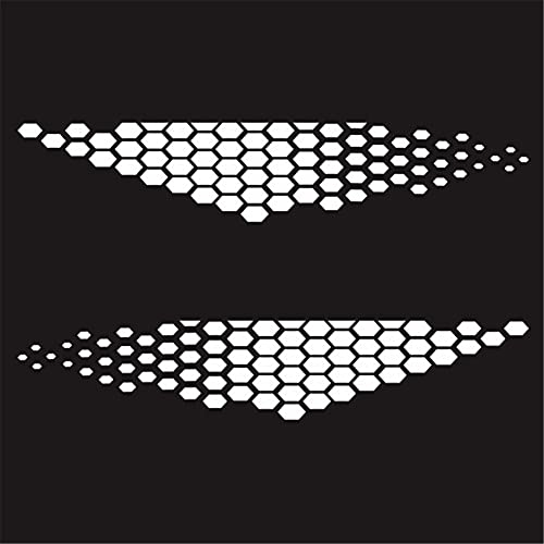 Auto Karosserie Aufkleber,Hexagon Pixel Cyber Auto Aufkleber Sticker Wasserdichte Karosserie Seiten Aufkleber Vinyl Grafik Aufkleber Abziehbild Auto Motorhaube Streifen Aufkleber für Fahrzeuge LKW SUV