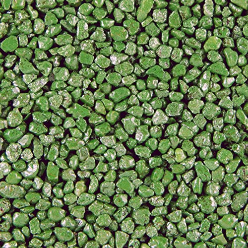 Terralith Steinteppich Metallic Komplett-Set für 1qm - Körnung: fein - 2-4mm mit Reinacrylat Bindemittel - für Wand in grün