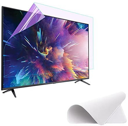 Film de protection d'écran TV antireflet - Filtre anti-lumière bleue/anti-UV/anti-poussière - Pour 75-85 pouces SHARP, SONY, SAMSUNG, Hisense, LG, etc. / Clear / 77inch 1722x993mm