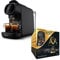 L'OR BARISTA Sublime Coffee Machine Black by Philips with L'OR Double Ristretto XXL 5X10PC, Double Shot, Aluminium Coffee Capsules (Total 50 XXL Capsules) Intensity 11