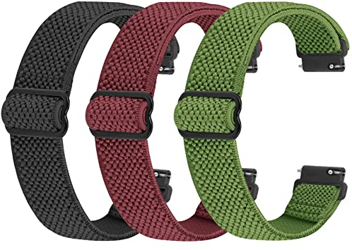 Vodtian Elastisch Uhrenarmbänder 16mm 18mm Schnellverschluss Nylon Loop Armband, Verstellbares Atmungsaktive Sport Ersatzarmband für Damen Herren