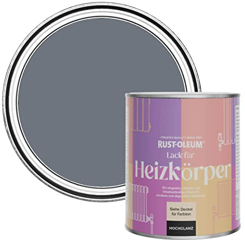 Rust-Oleum Grey Heat Resistant Radiator Paint in Gloss Finish - Marine Grey 750ml
